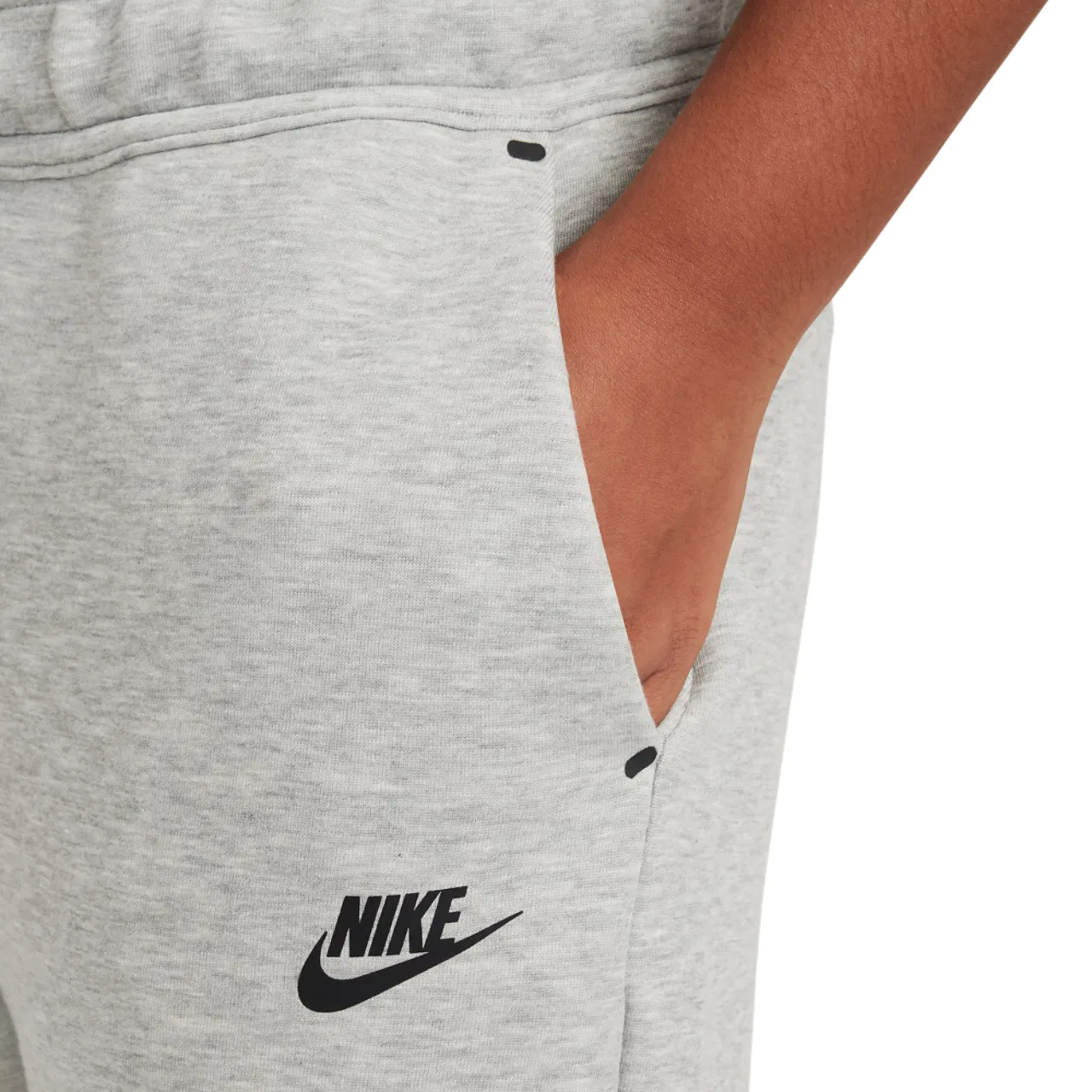 Брюки для мальчиков Tech Fleece Nike, цвет Black/Dark Grey Heather — фото 4