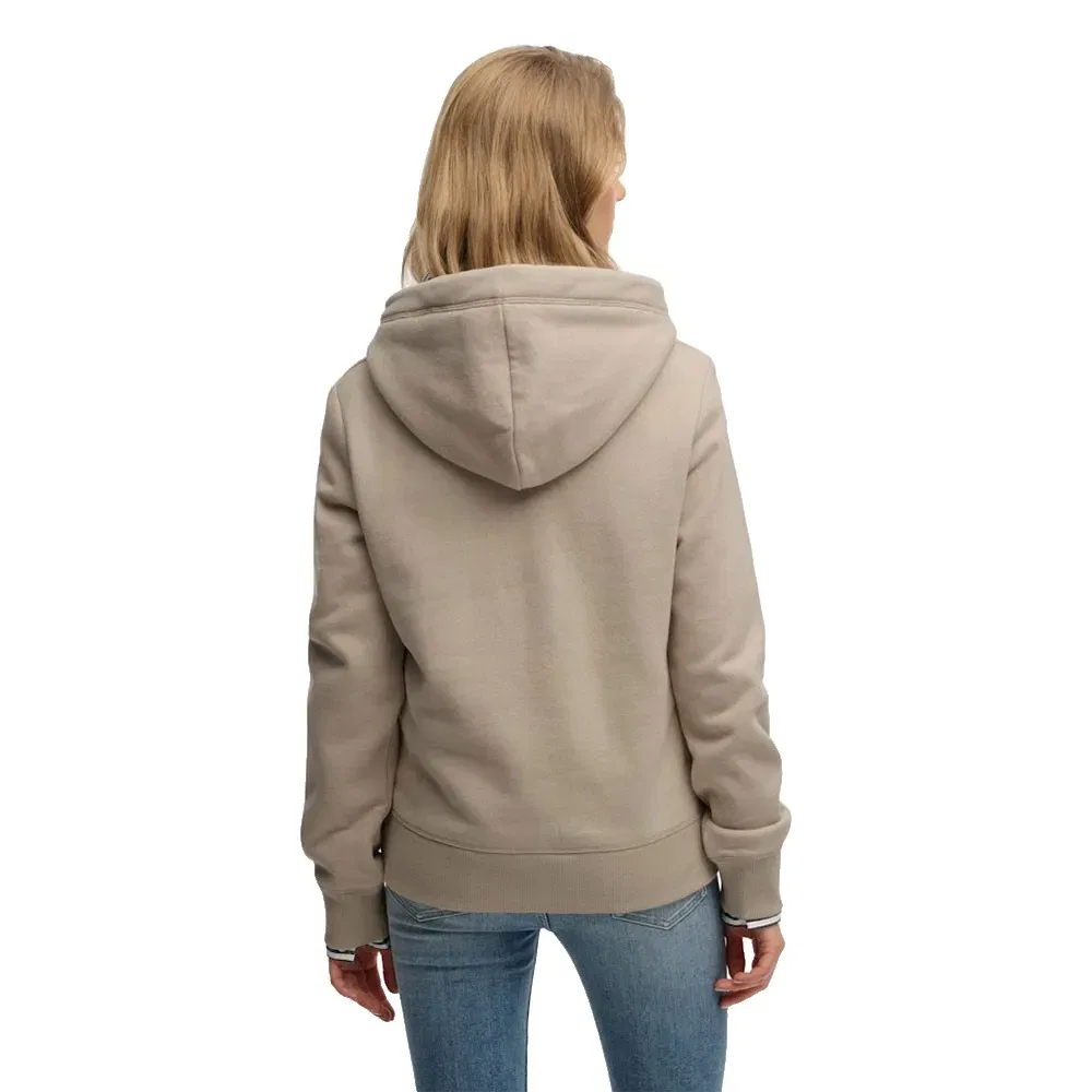 Худи Essential Logo Embroidered Superdry, бежевый — фото 2