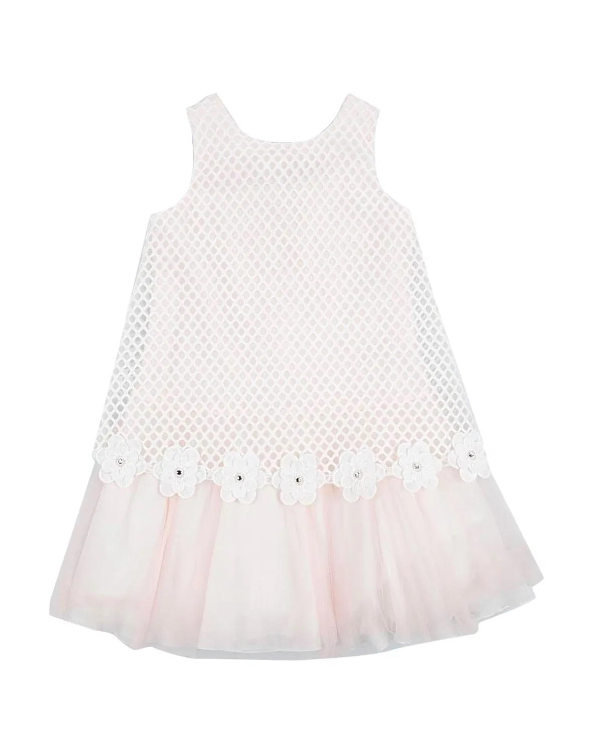 Детское платье из фатина с пайетками для девочек Le Bellissime Di Loredana, Light Pink