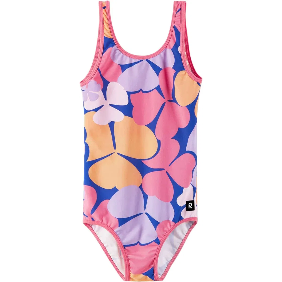 Детский купальник для девочек SunProof с принтом Reima, Soft Coral