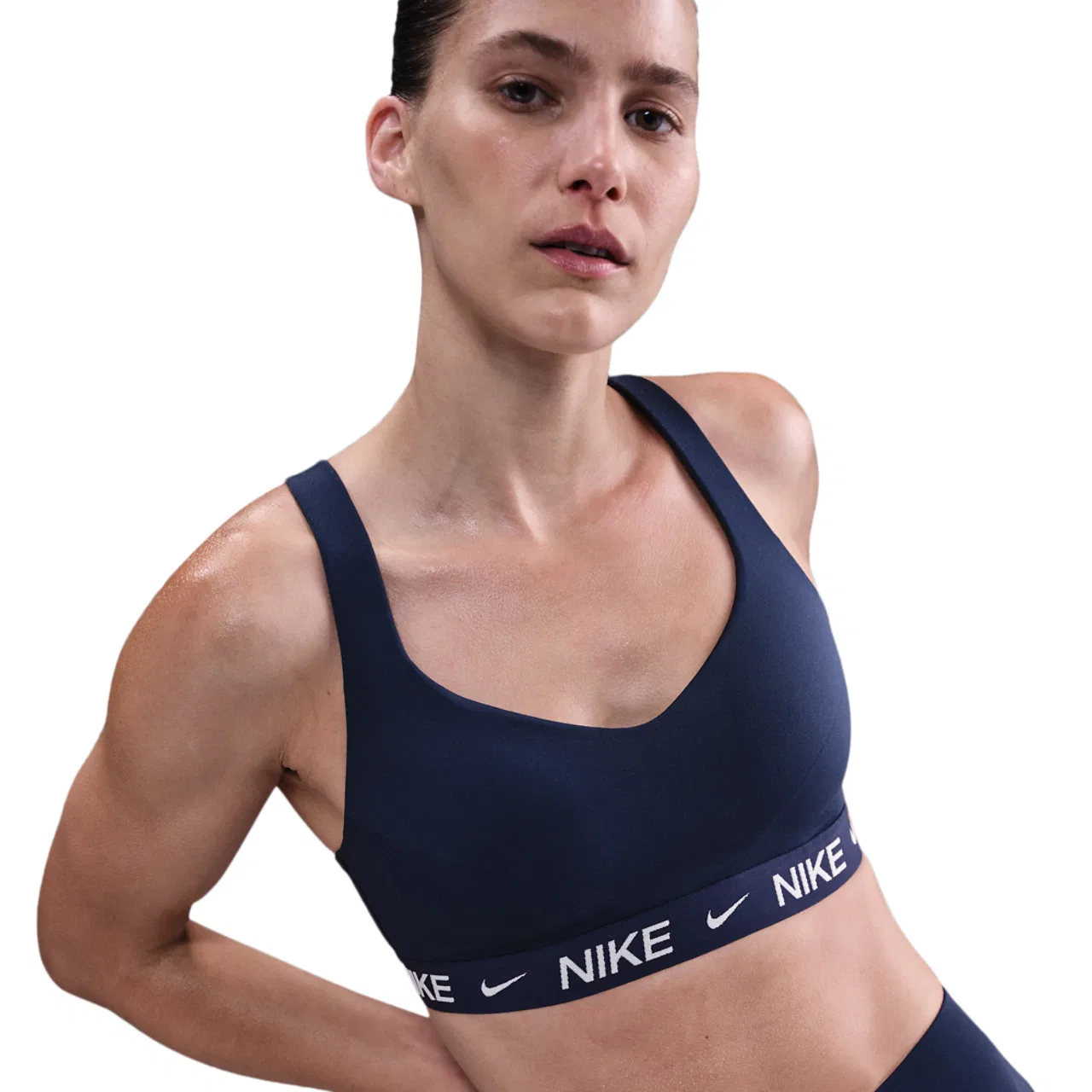 Женский спортивный бюстгальтер с высокой поддержкой Indy High DF, Nike, Midnight Navy