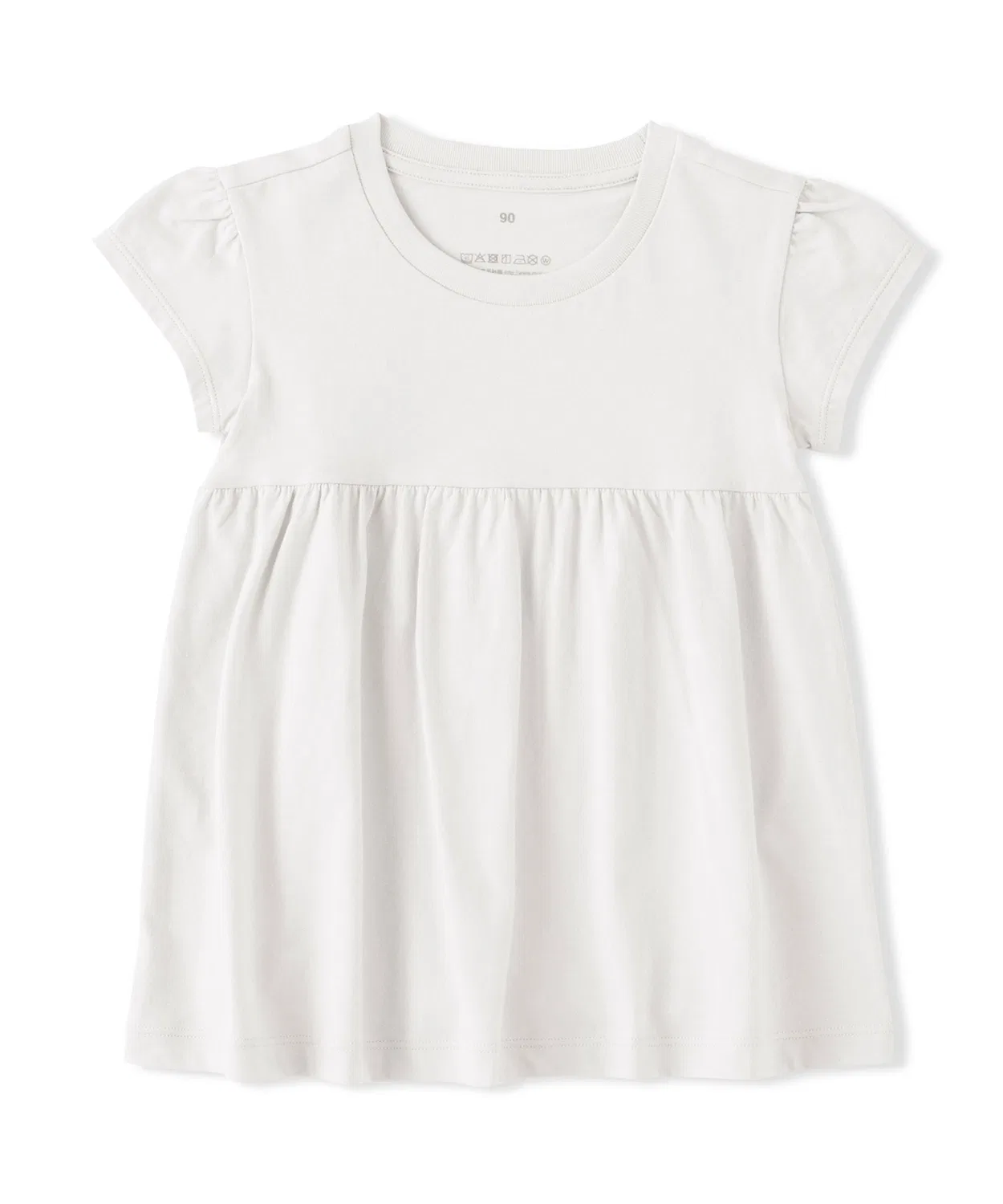 Детская хлопковая туника без рукавов MUJI, Light Grey