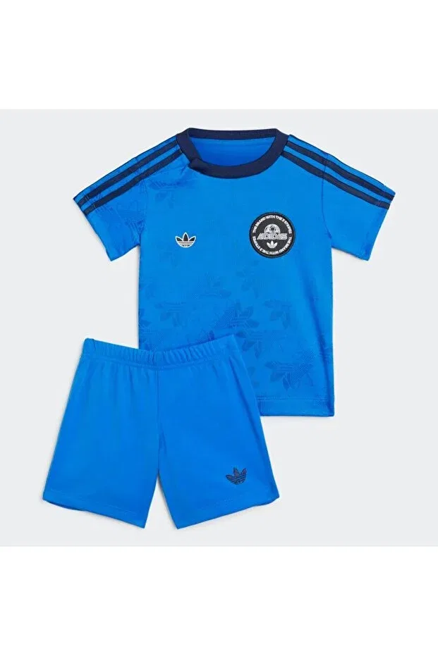 Детский спортивный комплект для девочек с коротким рукавом Adidas, Blue