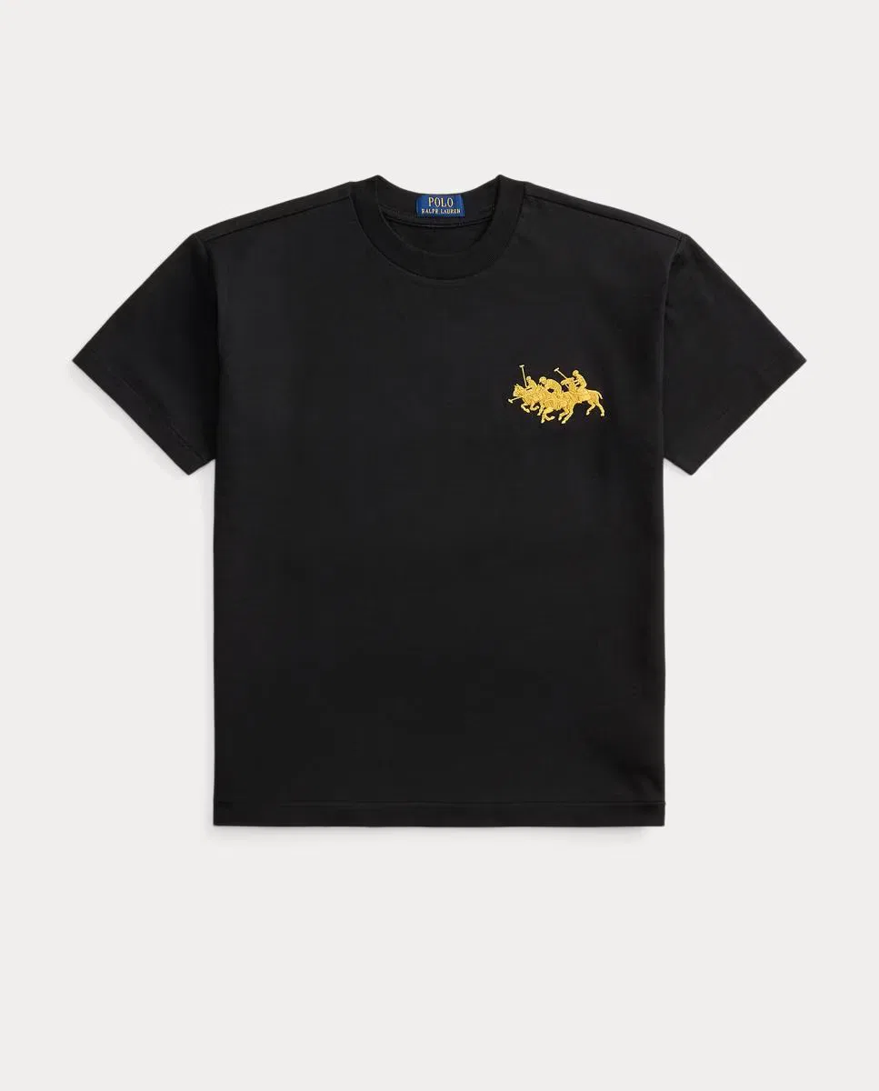 Детская футболка, Oversized Logotipo Universitario, Polo Ralph Lauren, черный