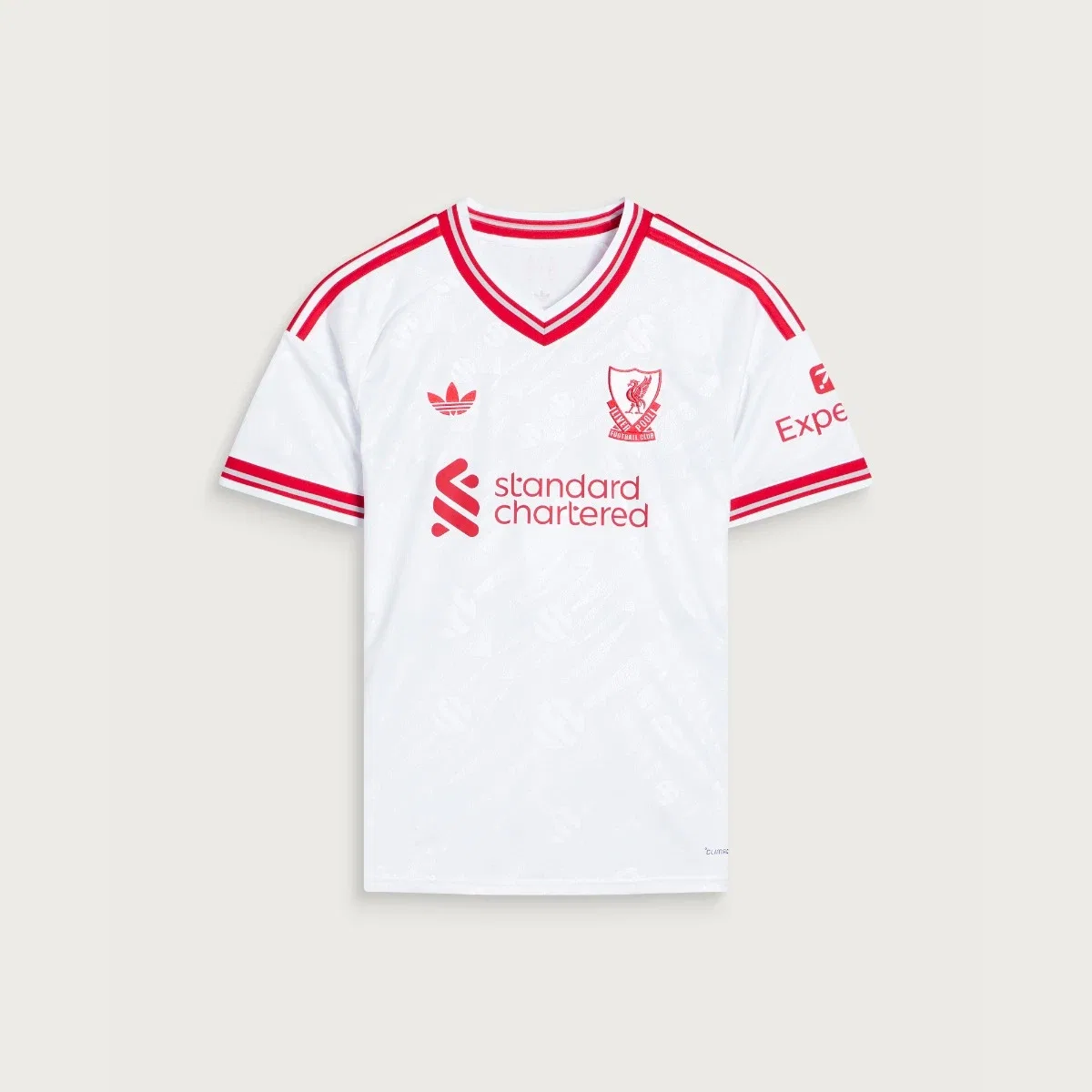 Футболка с V-образным вырезом Liverpool FC Away Jersey Adidas, White