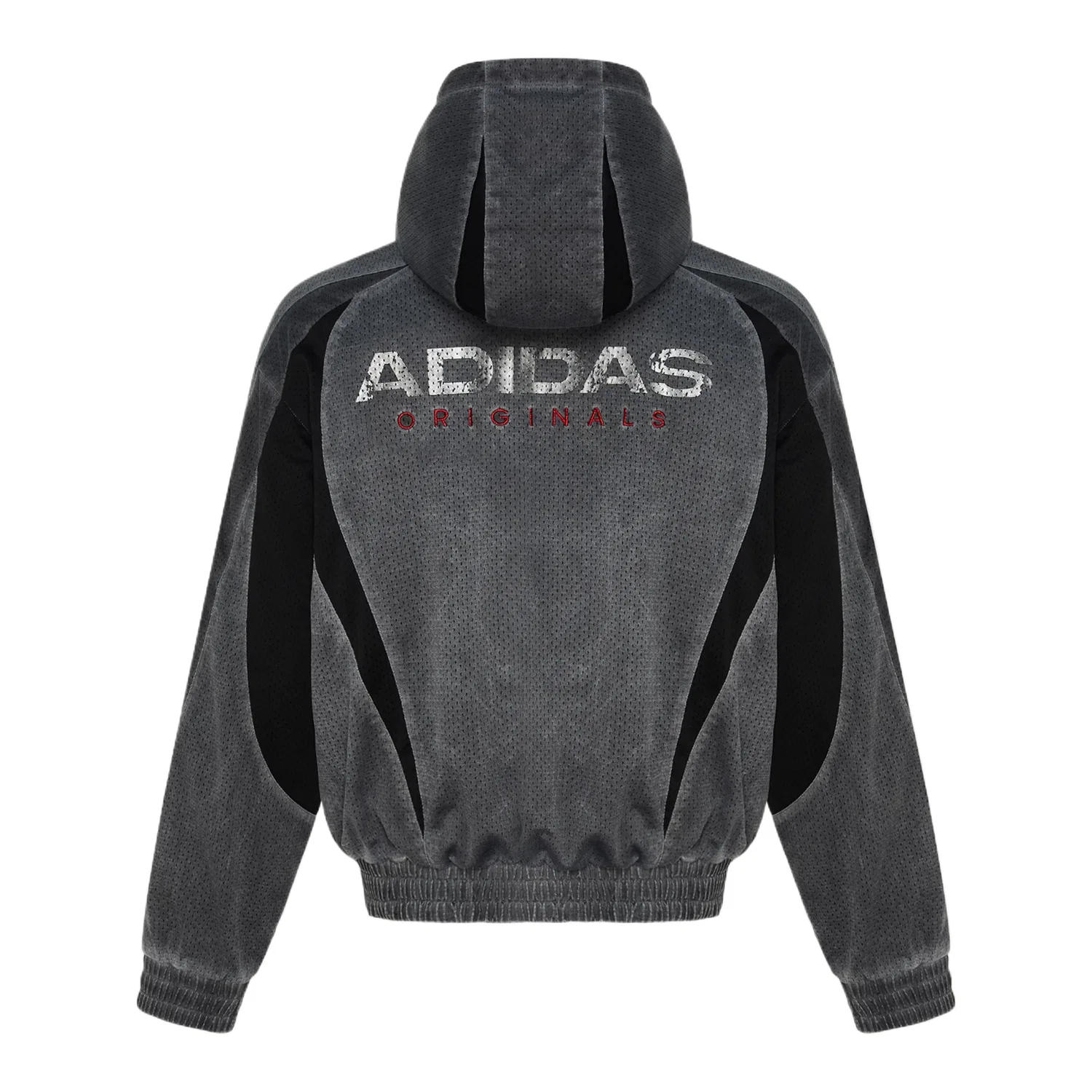 Женская куртка с капюшоном среднего прямого кроя Adidas Originals, Dark Gray — фото 3