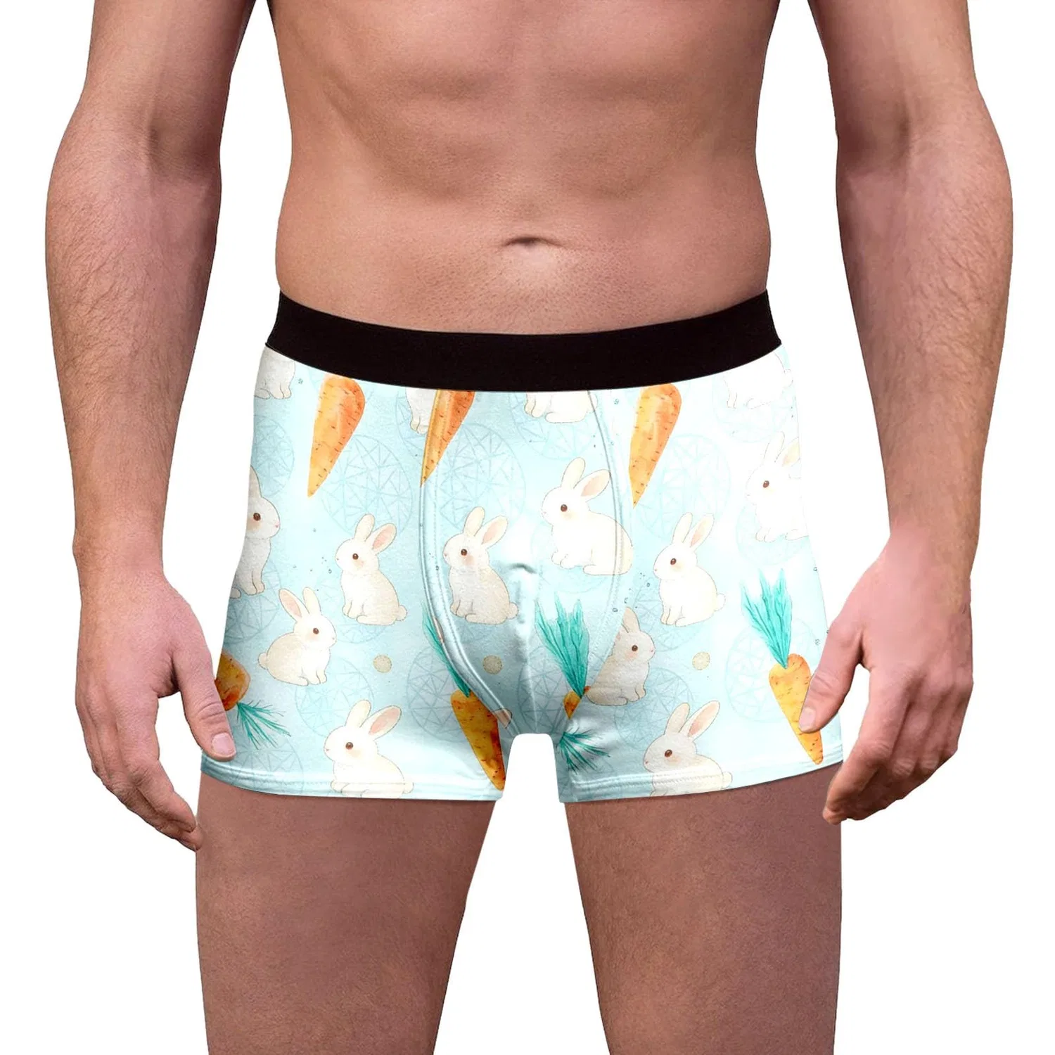 Мужские термобрюки с принтом Easter Printed Briefs, Blue-b