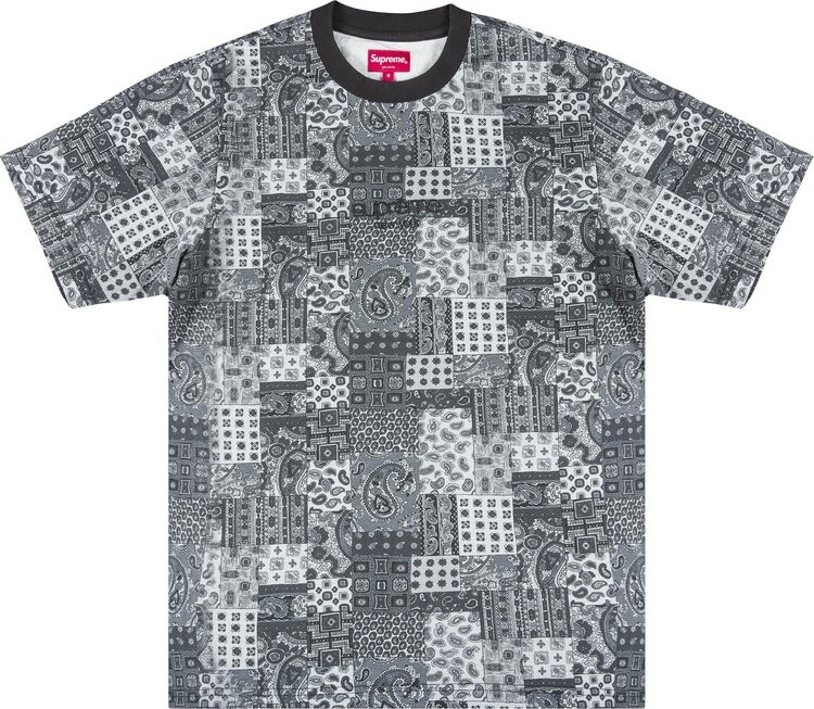 

Футболка Supreme Patchwork Paisley Short-Sleeve Top 'Black', черный