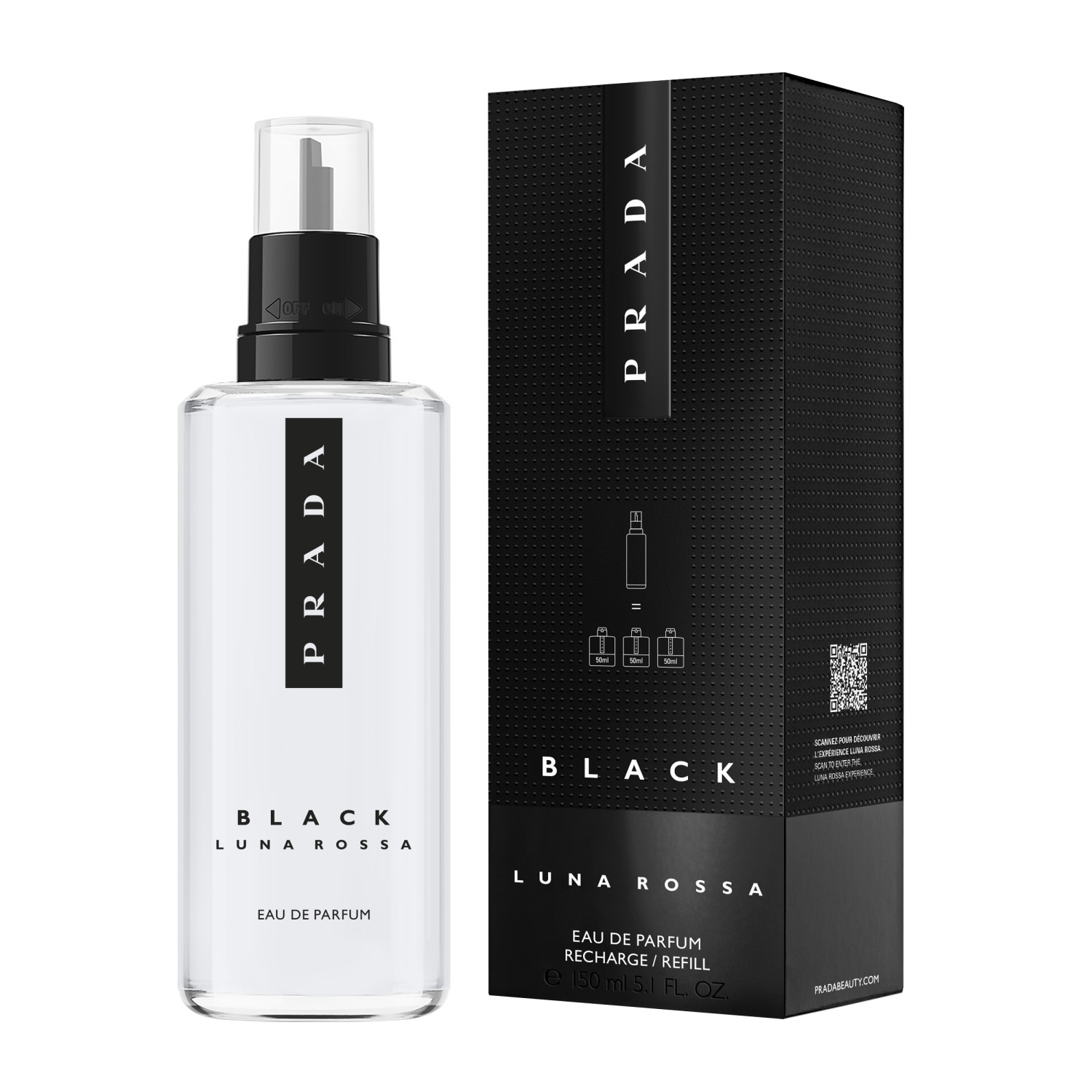 Парфюмерная вода сменный блок Prada Luna Rossa Black Refill — фото 2