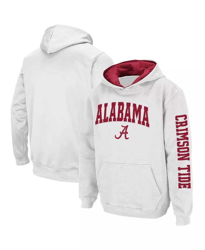 

Толстовка с капюшоном Big Boys White Alabama Crimson Tide 2-Hit Colosseum