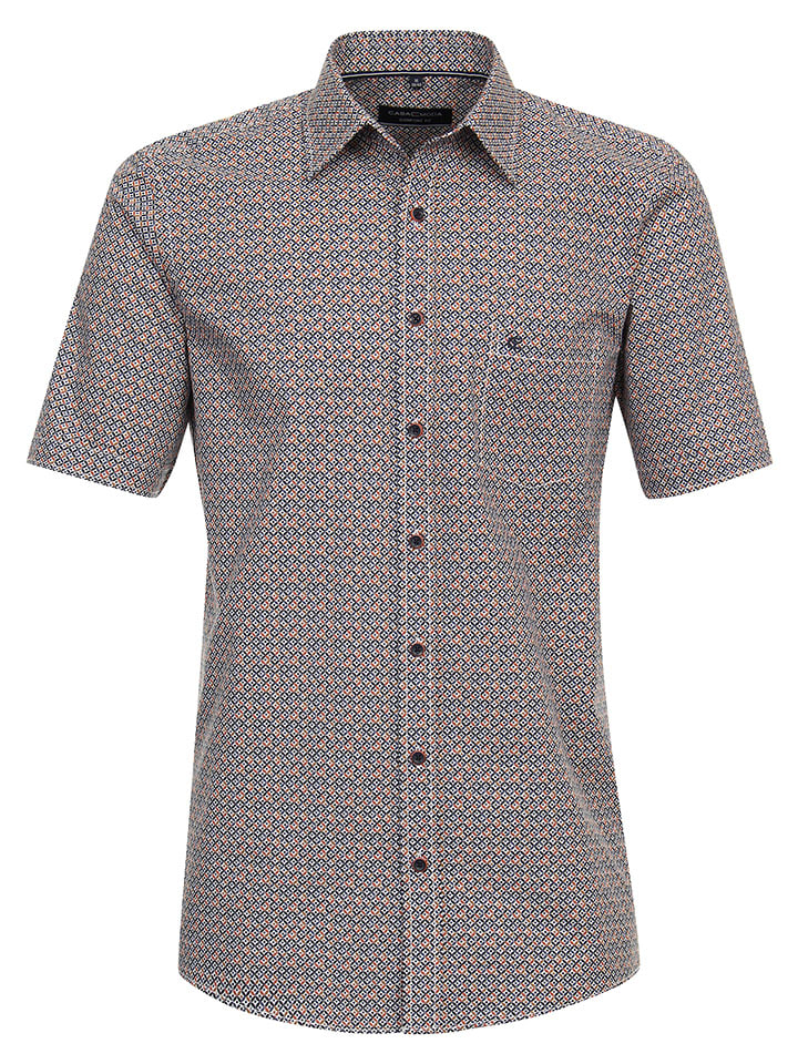 

CASAMODA Рубашка - удобный крой - оранжево-темно-синего цвета