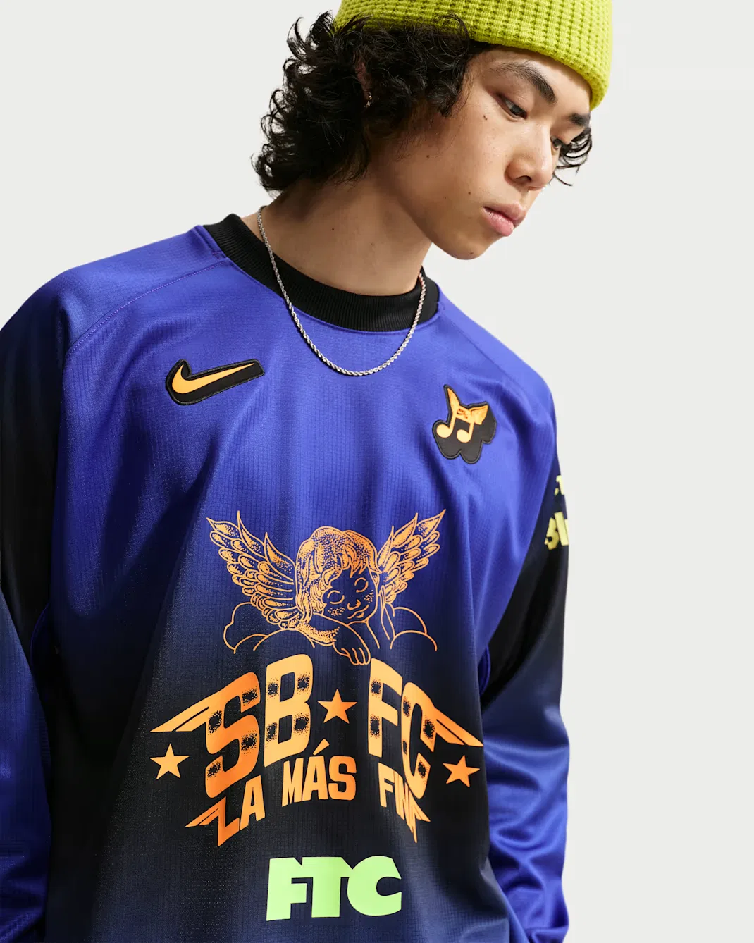 Футболка для скейтбординга с длинными рукавами Nike SB, Dark Concord — фото 3