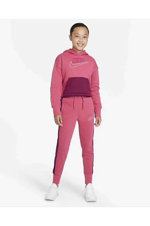 Детские свитшот для девочек хлопковый Iconclash Nike, Pink