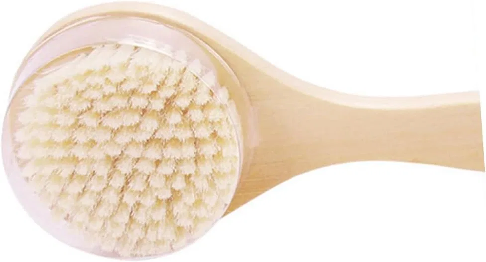 Щетка для тела деревянная с длинной ручкой SAFIGLE, Beige — фото 3