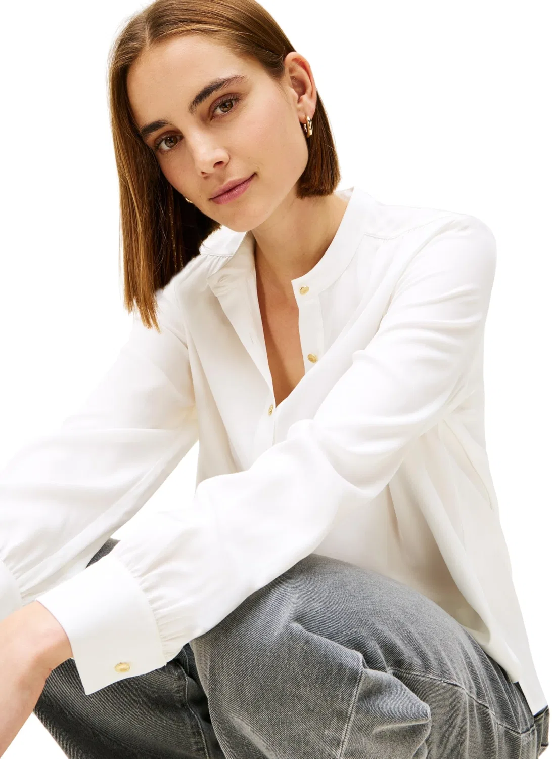 Женская блузка с длинным рукавом Tommy Hilfiger, White (Ecru) — фото 3