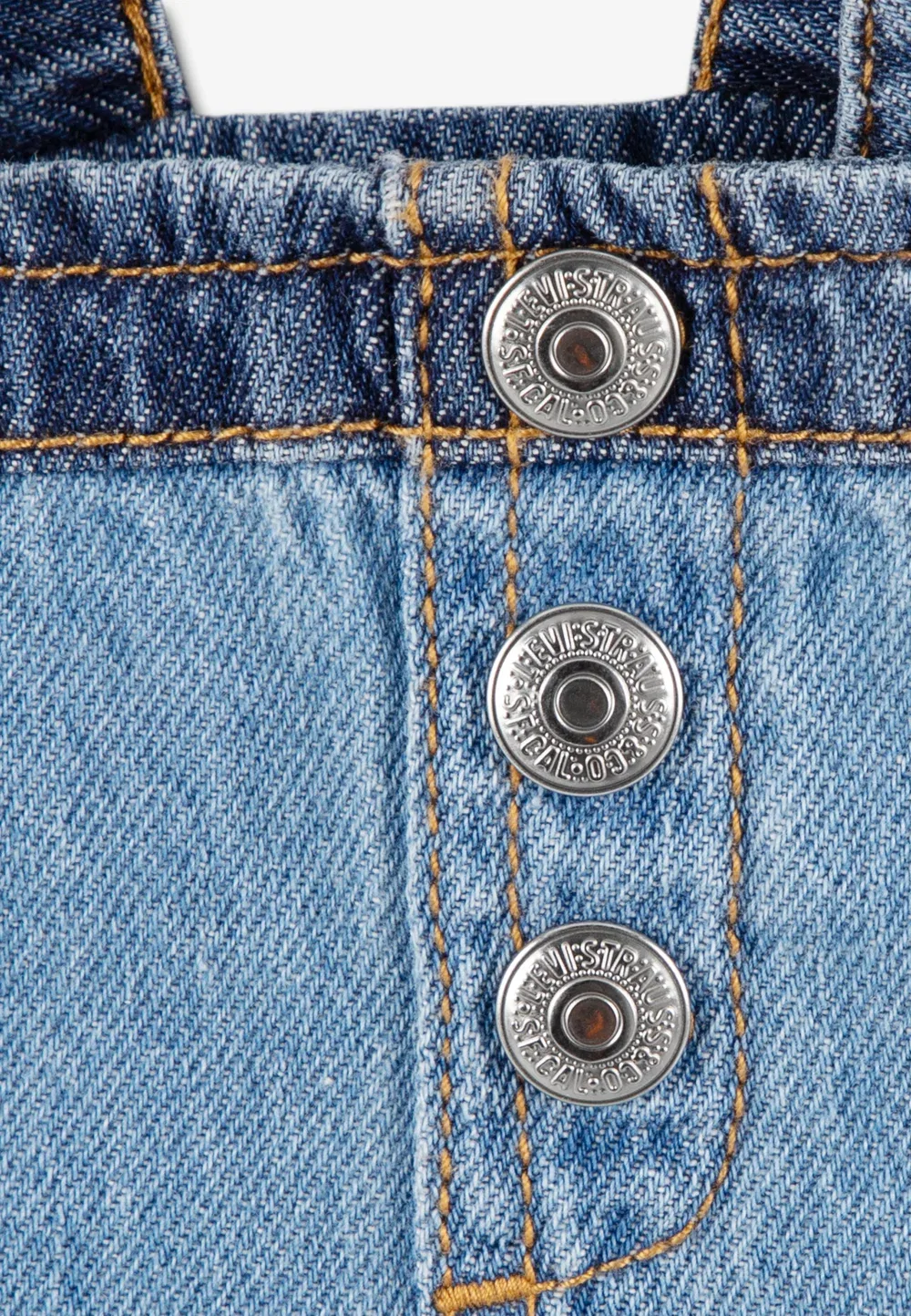 Платье-Юбка с цветочным принтом и карманами - джинсовое платье Levi'S, Light-Blue Denim — фото 3