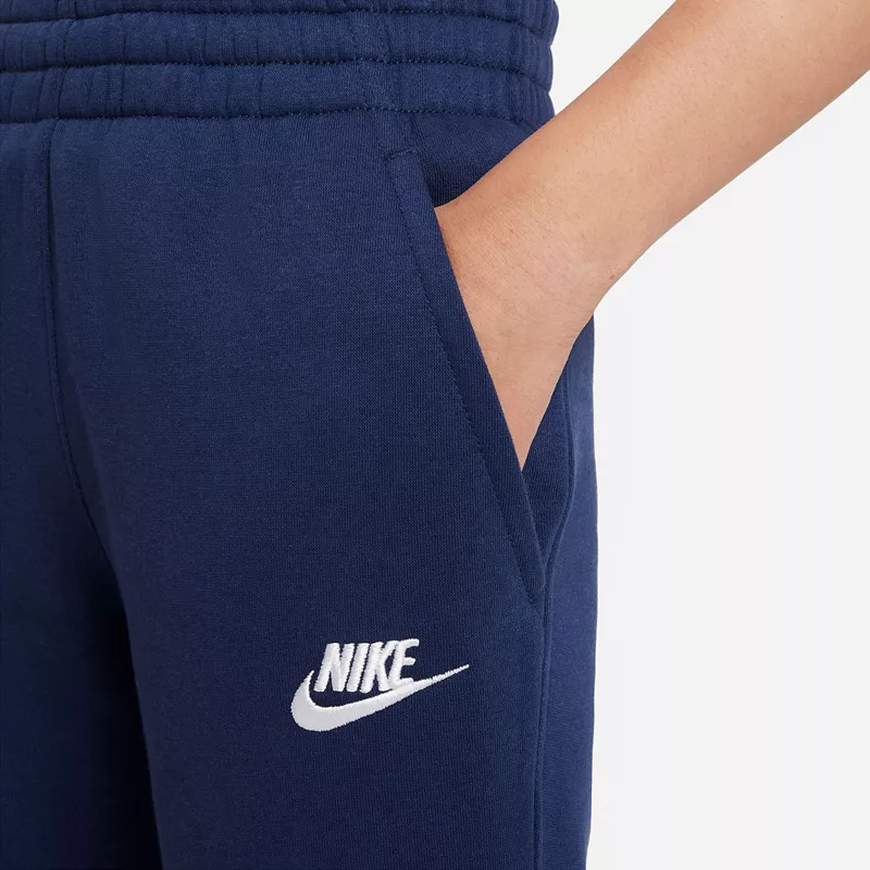 Флисовые джоггеры Nike All Kids Fit Sportswear Club, цвет Midnight Navy/White — фото 4