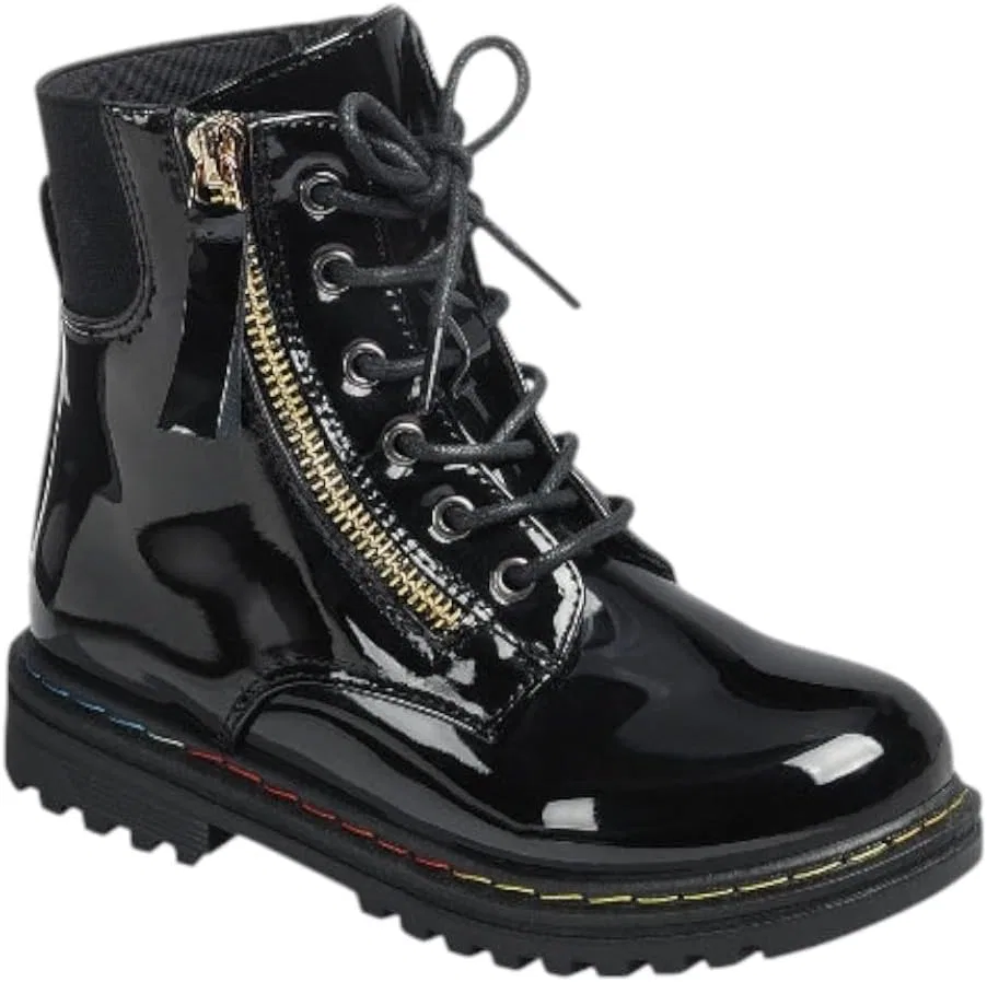 Детские ботинки для девочек со шнуровкой Forever Link, Black Patent