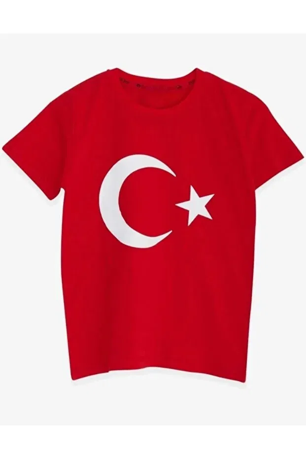 Детская футболка с принтом Costume Workshop Moon Star Turkish Flag Generic Brands, Red
