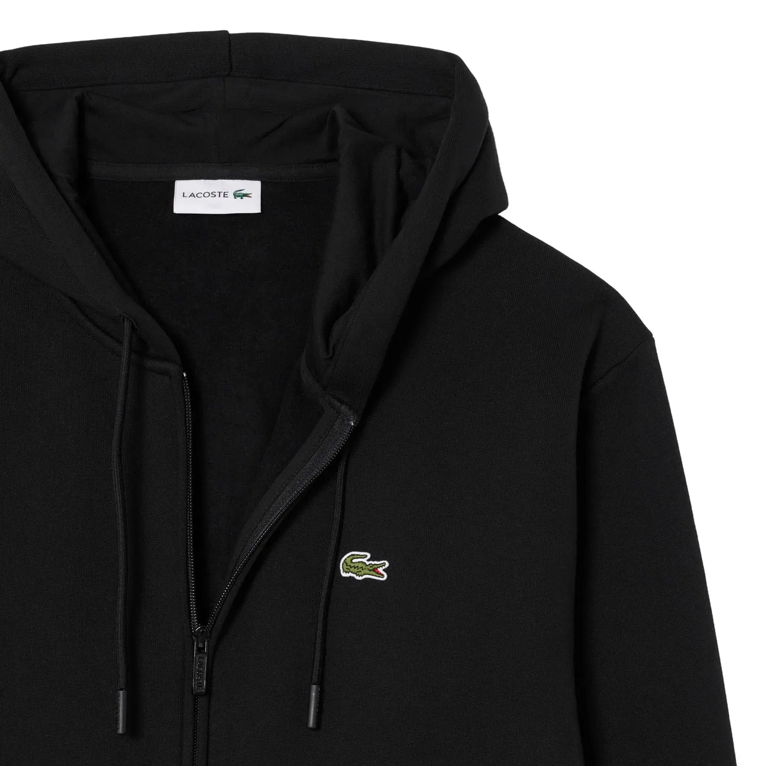 Мужская спортивная куртка с капюшоном Lacoste, Black — фото 2