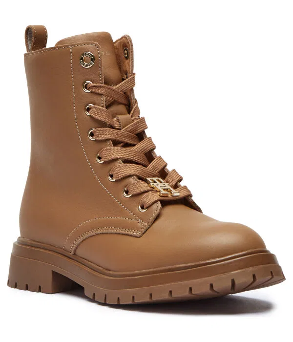 Детские сапожки из кожи Tommy Hilfiger, Cammello