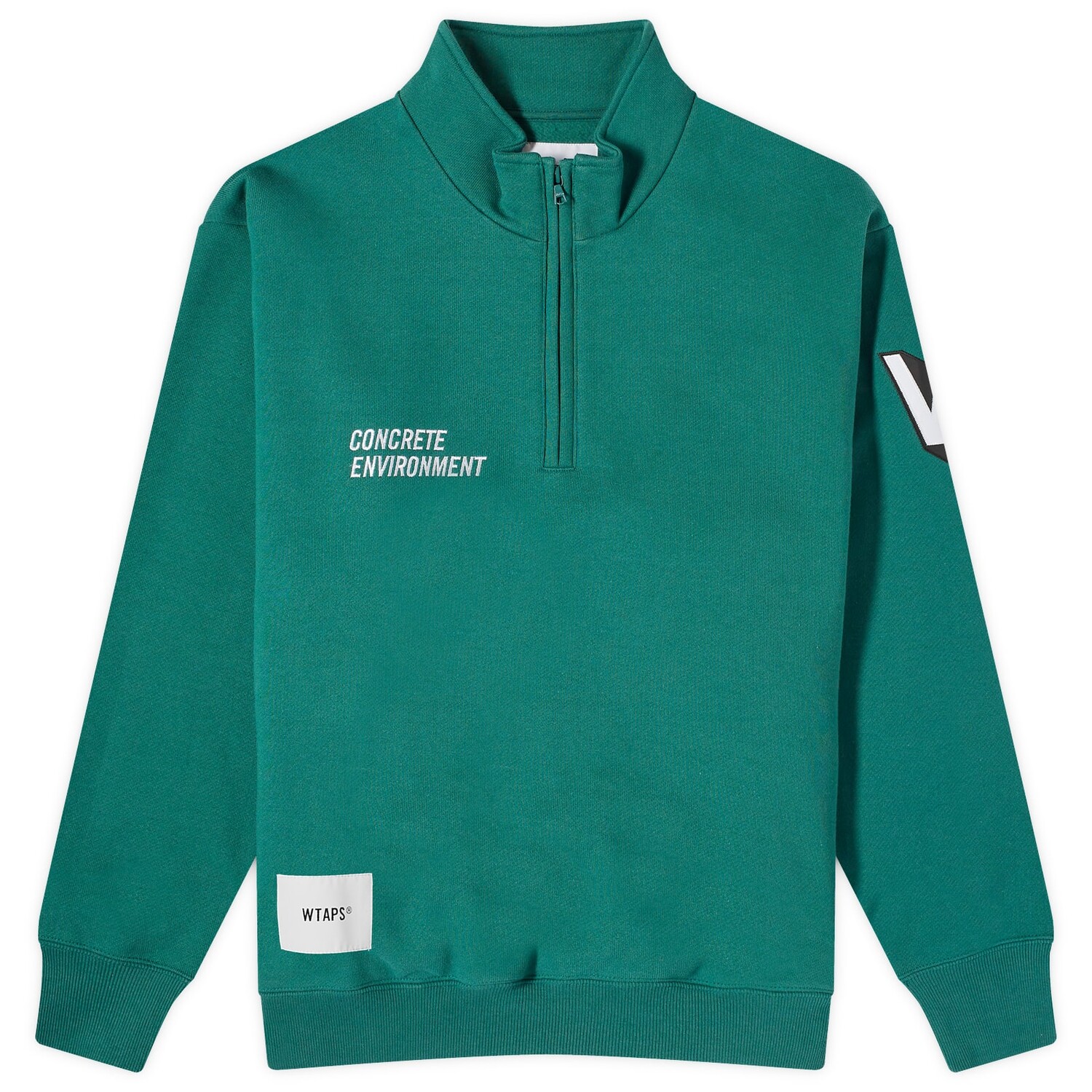 

Свитшот Wtaps 05 Quarter Zip, зеленый