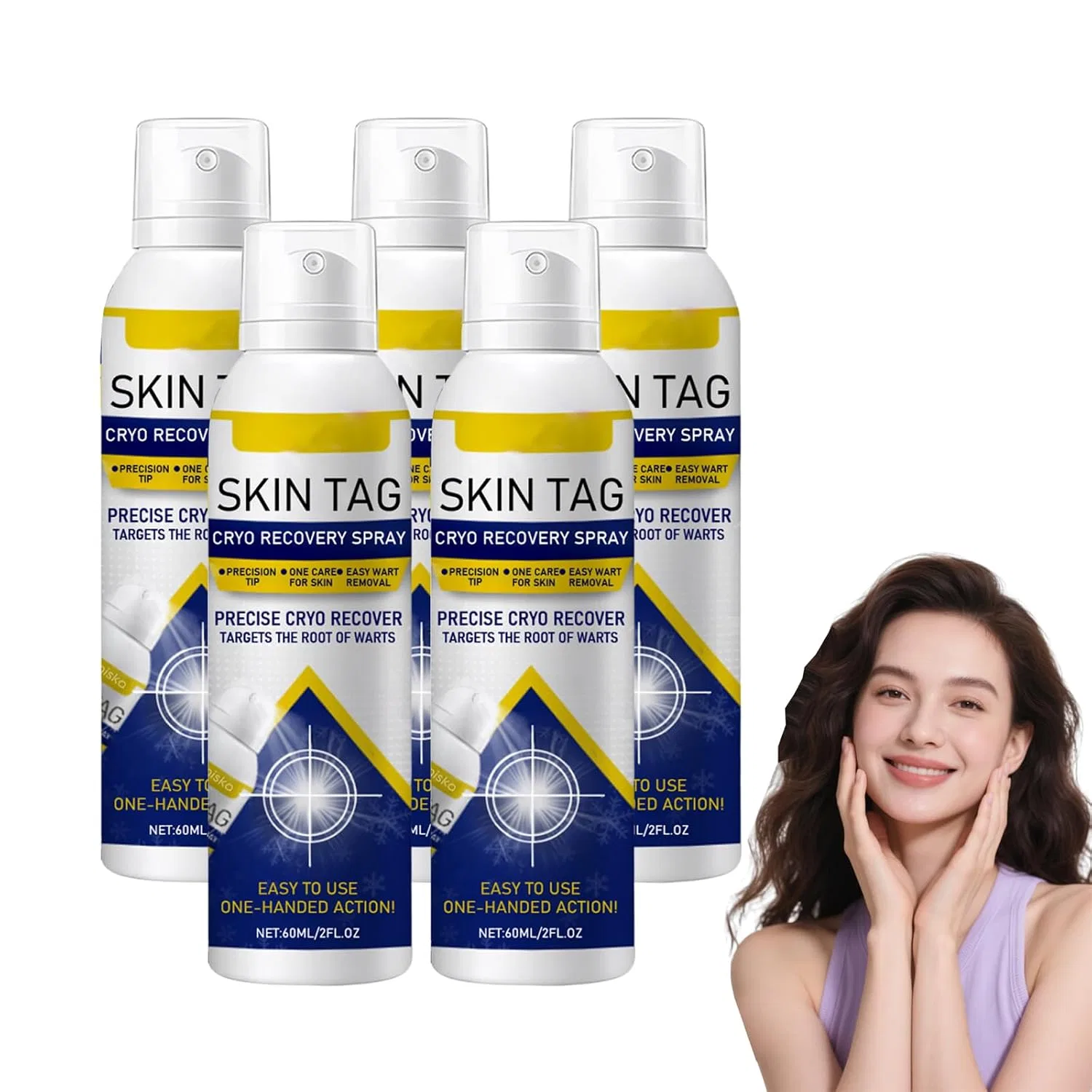 Chillerase Bump Renewal Spray, мягкий отшелушивающий спрей для тела, VKaoess, 5 флаконов, 60 мл
