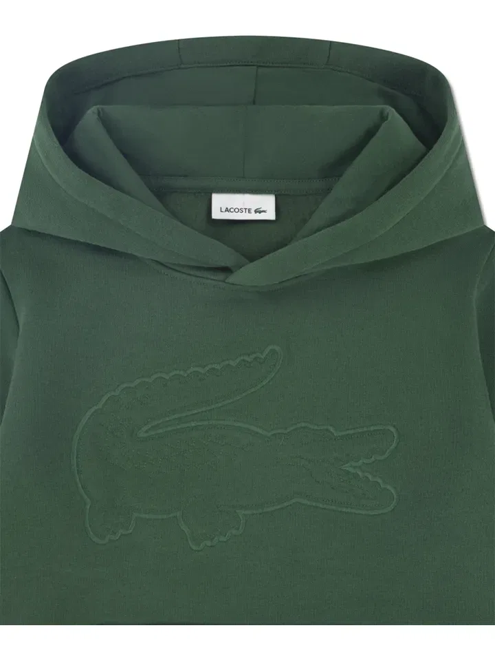 Худи с капюшоном Lacoste Kids, зеленый — фото 4