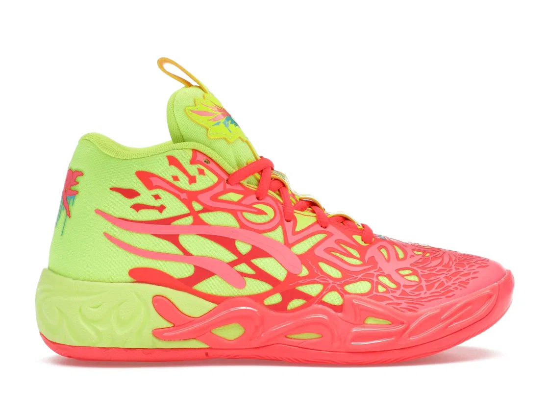 Детские кроссовки для мальчиков с высокой посадкой Puma LaMelo Ball MB.04 Love (GS) Puma, Pink Alert/Yellow Alert