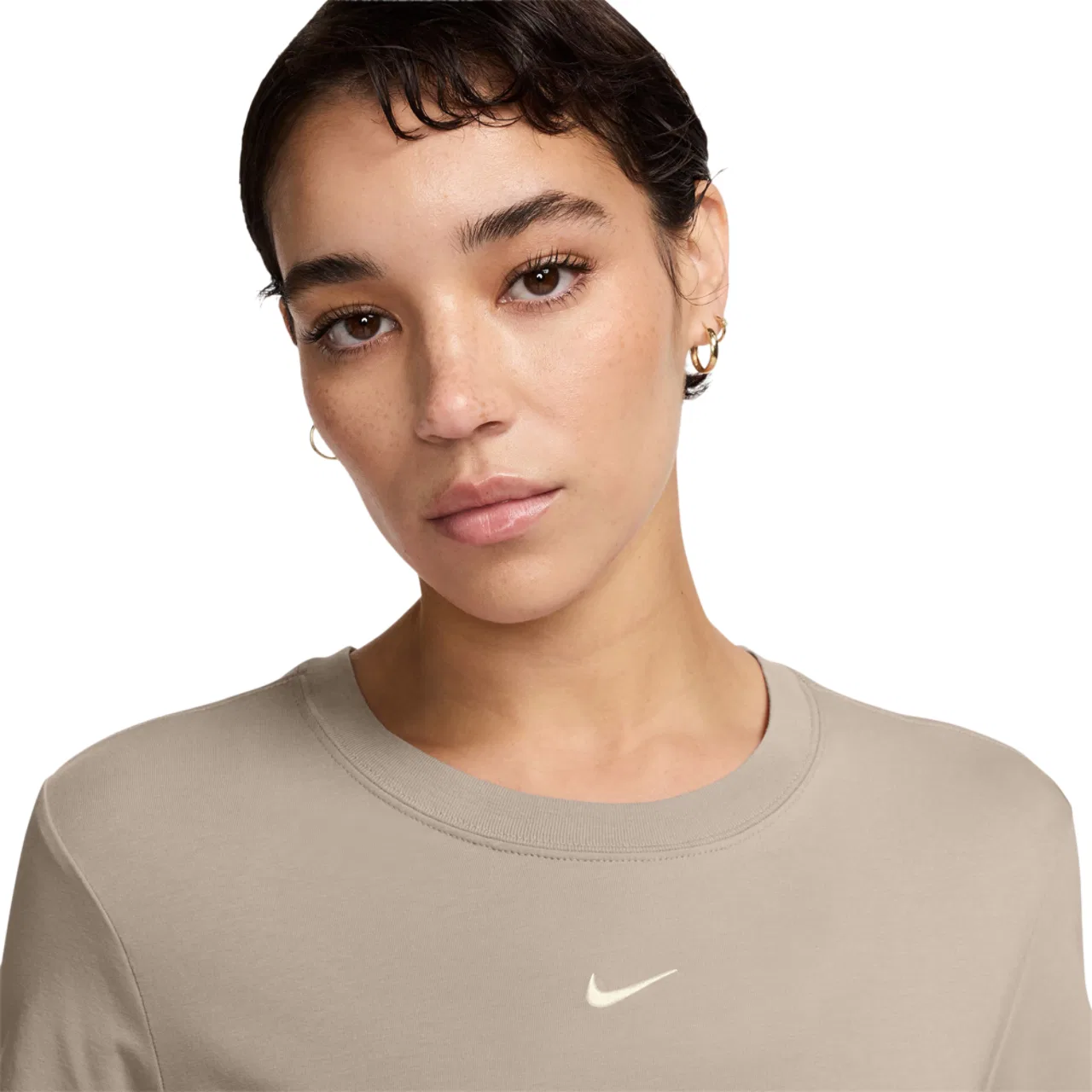 Женская футболка с длинным рукавом Nike Chill Knit Crop, Sail/Cream Ii — фото 3