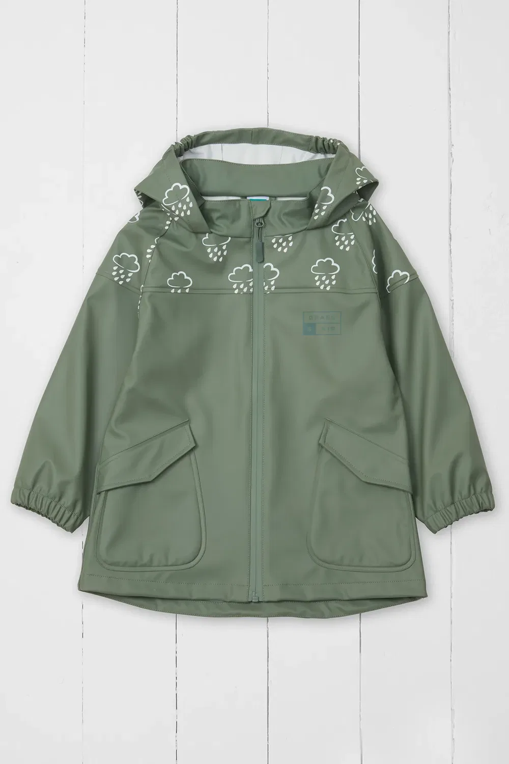 Детское светоотражающее дождевик Grass & Air, Khaki