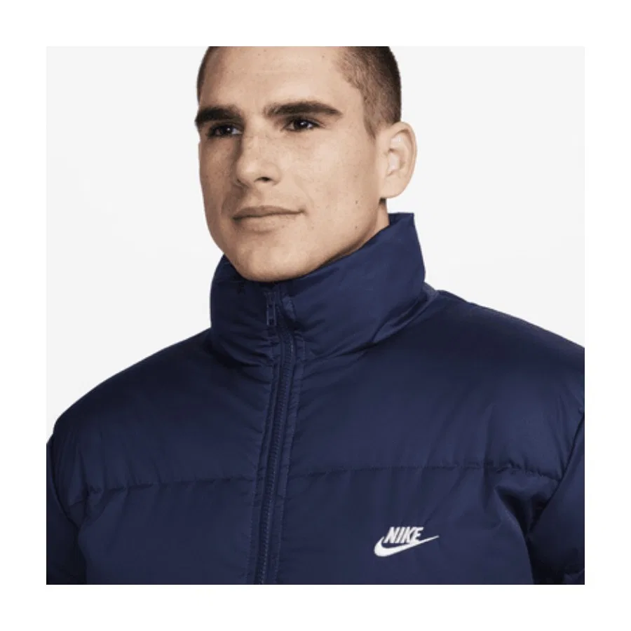 Мужская куртка с утеплителем PrimaLoft Thermoplume, модель FB7368-410, Nike, Темно-синий — фото 4