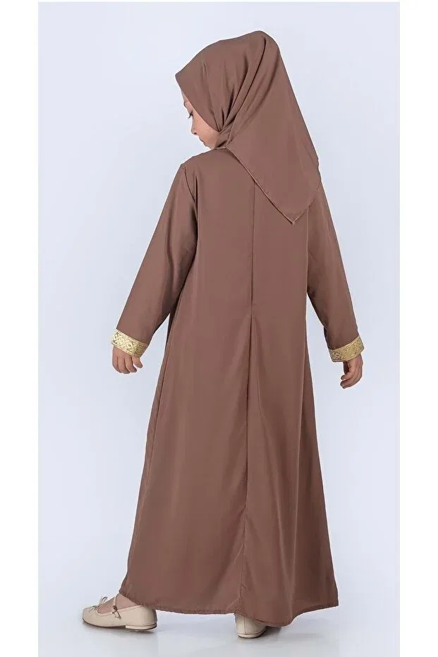 Детское платье для девочек с длинным рукавом Ramadan Mnk Baby&Kids, Brown — фото 3