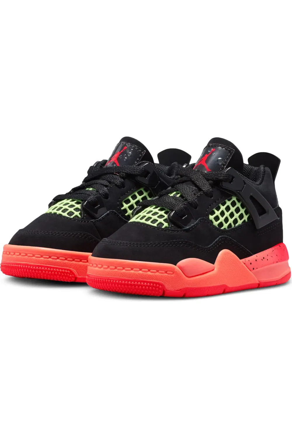 Детские кроссовки баскетбольные Air Jordan 4 Retro Jordan, черный/красный