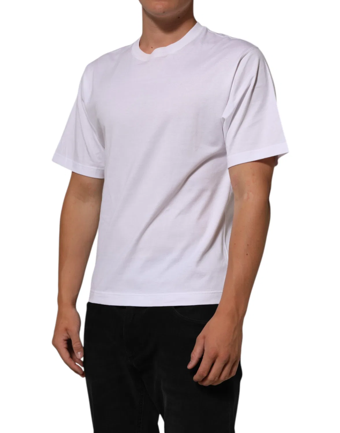 Мужская футболка с принтом ангела с коротким рукавом White Angel Print Cotton Dolce & Gabbana, White — фото 3