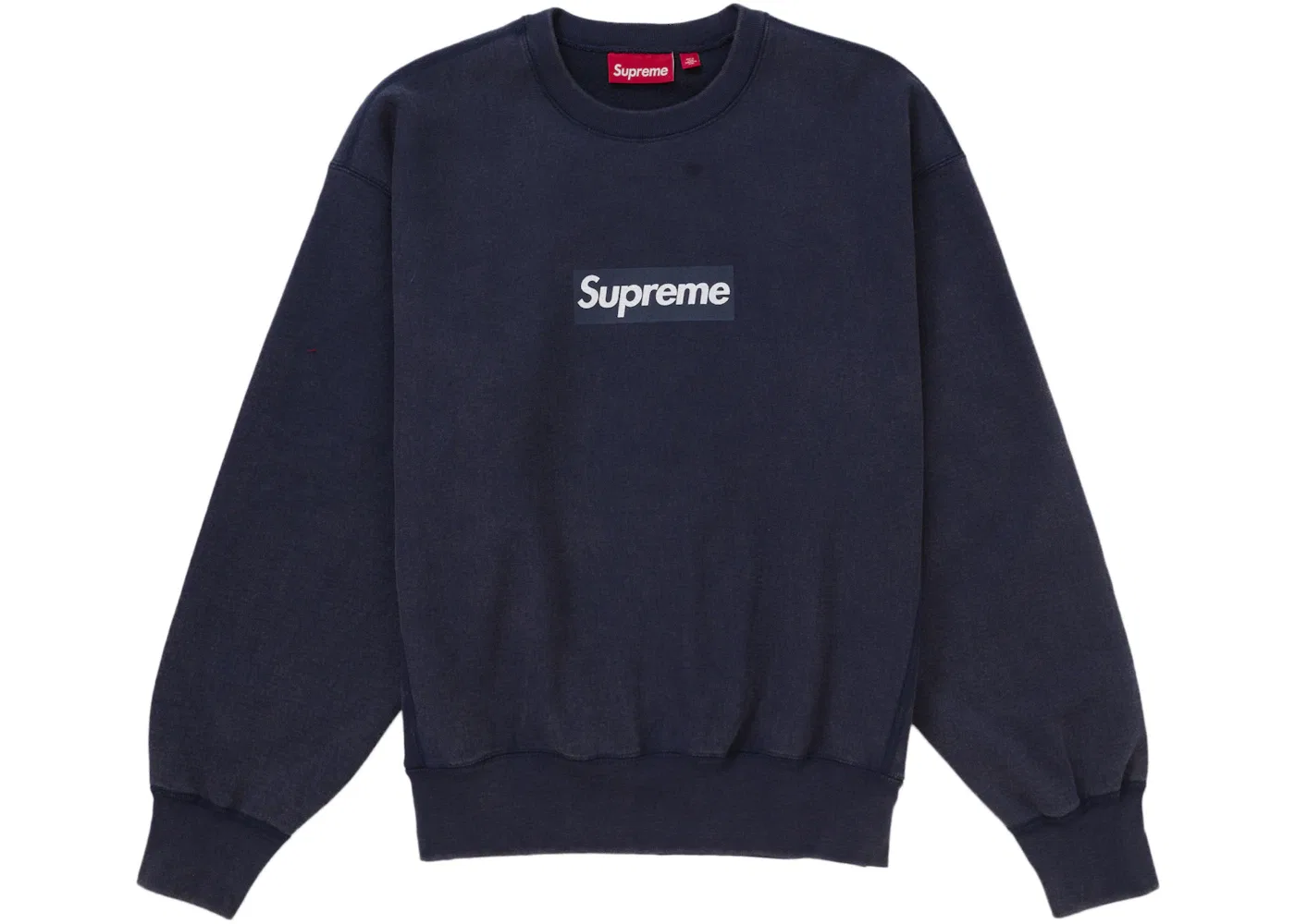 Мужской свитшот с выцветшим принтом Supreme Crewneck, Navy