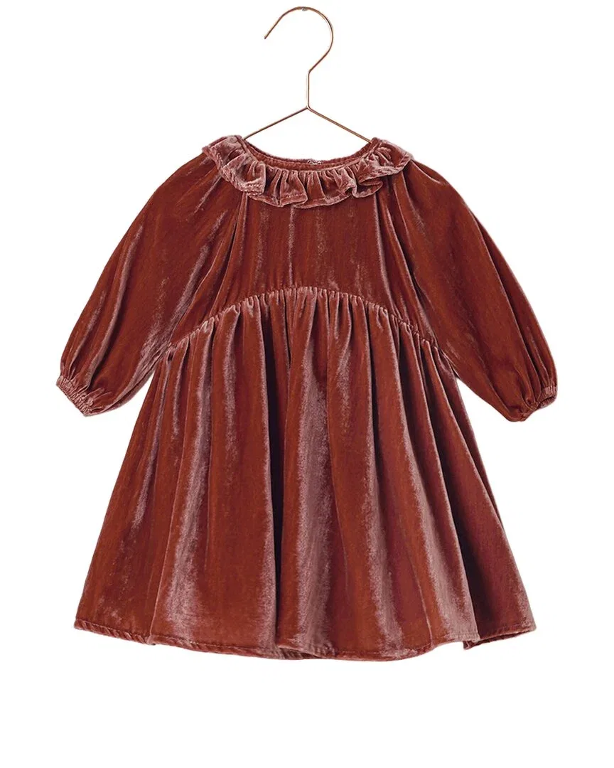 Детское платье для девочек с пышными рукавами Adeline Dress NORALEE, Ruby — фото 2