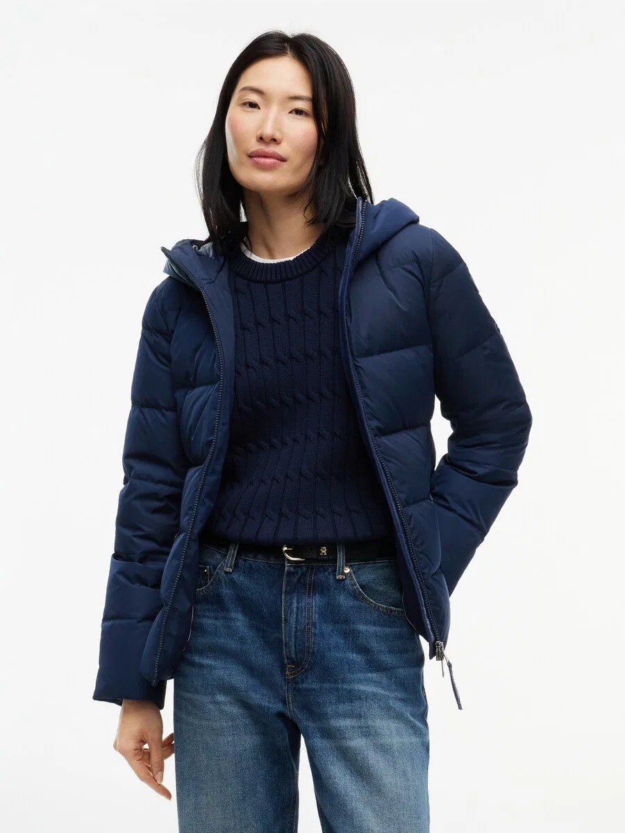 Зимняя куртка TOMMY HILFIGER темно-синего цвета — фото 3