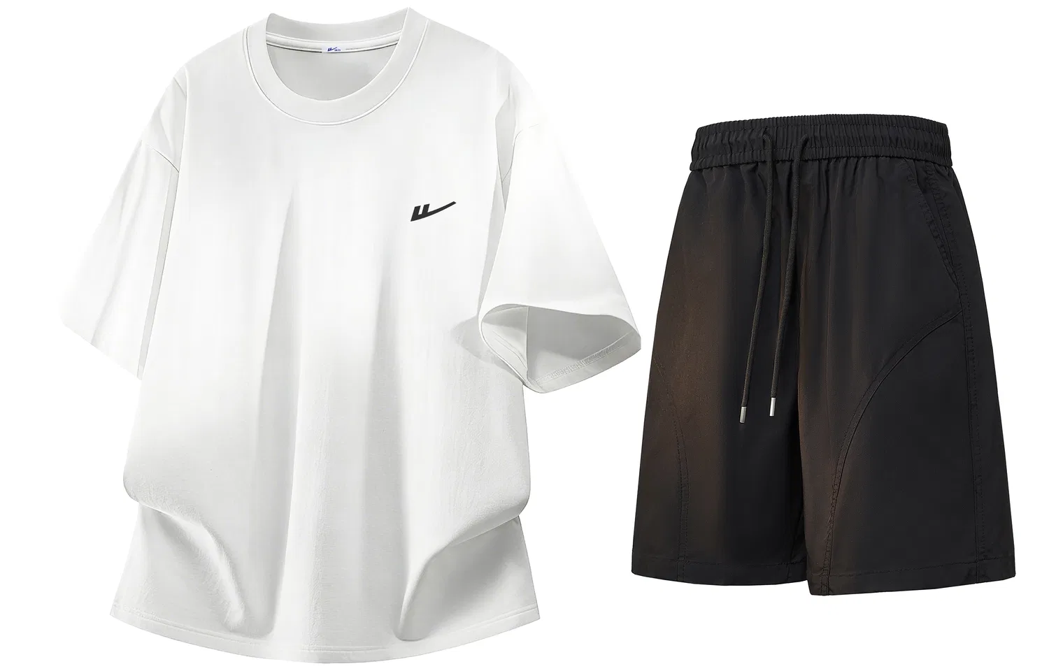 Детский спортивный комплект White+Black Shorts Set WARRIOR