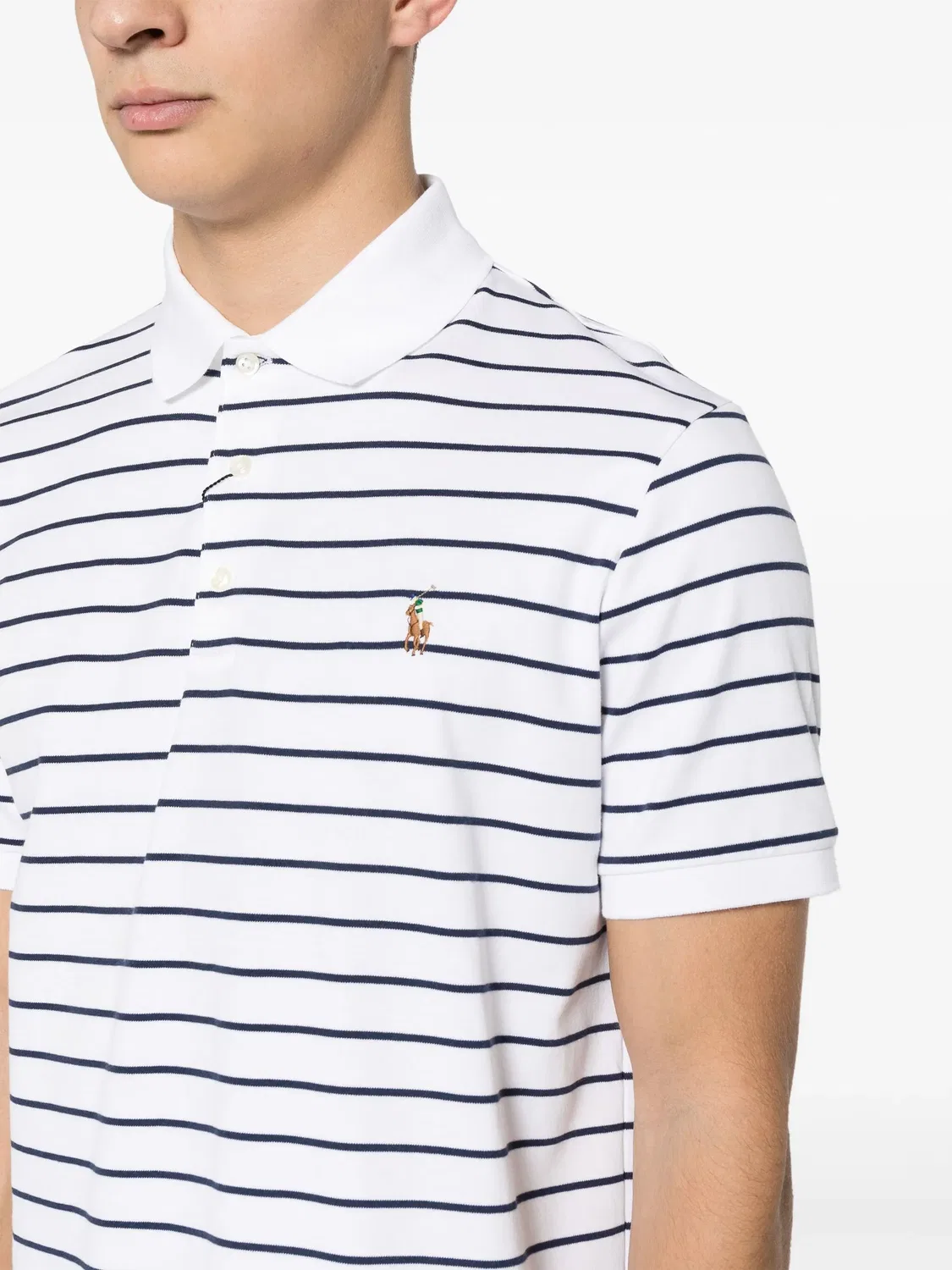 Поло с вышивкой Лошади Polo Ralph Lauren, белый — фото 3