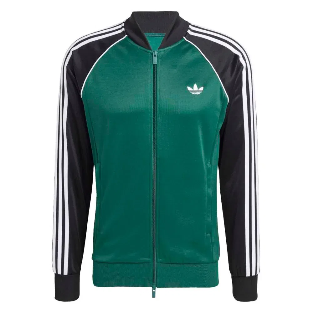 Свитшот на молнии Adidas Originals, зеленый