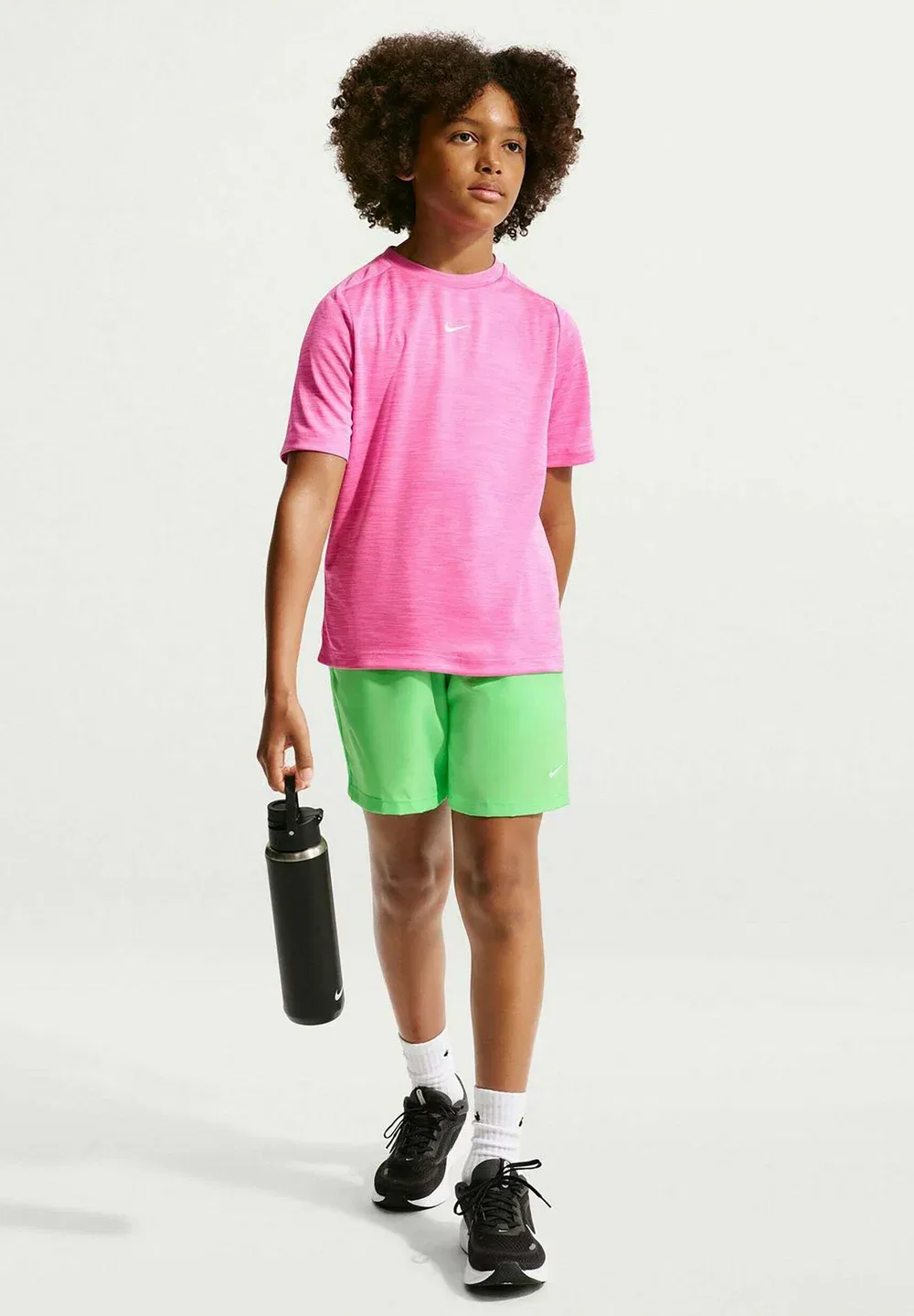 Футболка b nk df multi ss top lbr hthr - базовая футболка Nike Performance, Playful Pink Pink Rise White