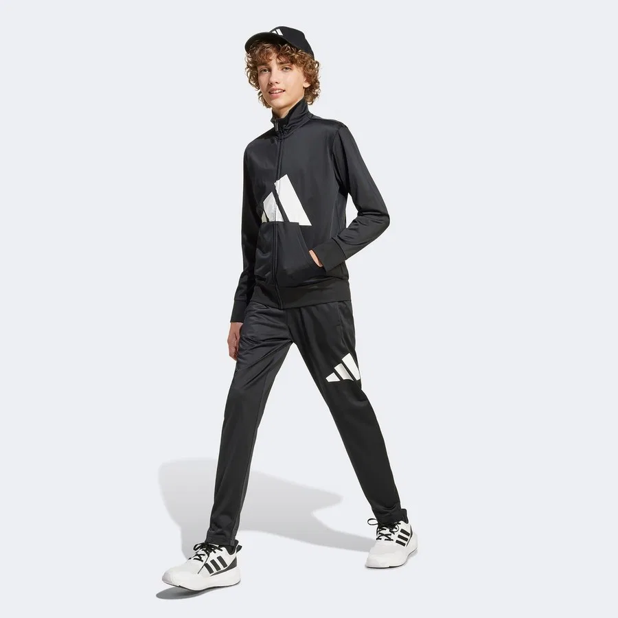 Детский спортивный комплект с длинным рукавом adidas Essentials Climacool, Черный — фото 2