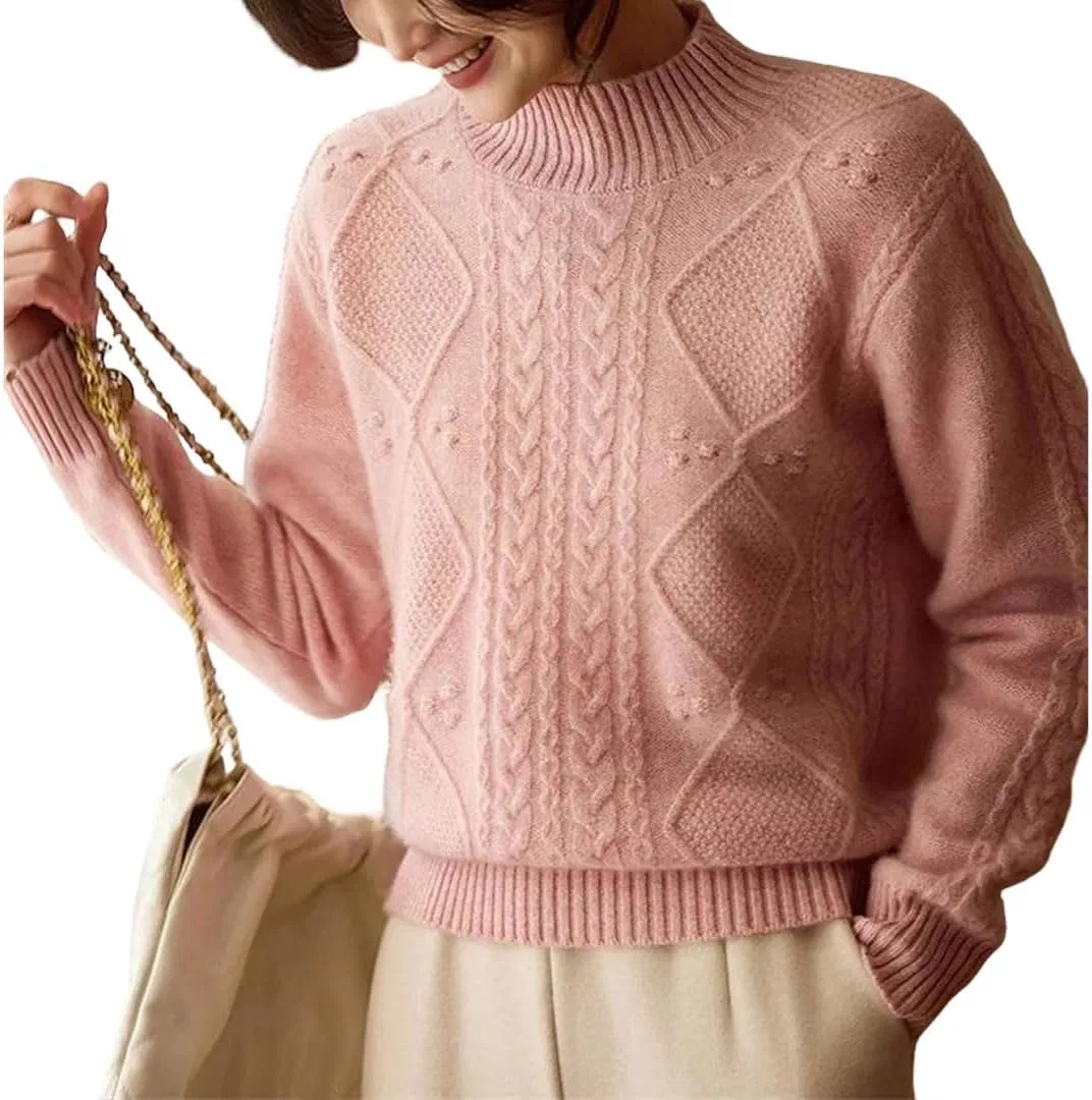 Женский свитер с высоким воротником, модель Mock Neck, Pnnrk