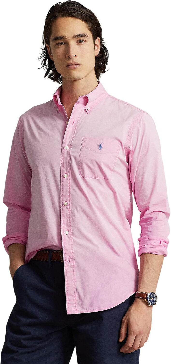 

Рубашка Polo Ralph Lauren Classic Fit Washed Poplin Shirt, цвет Resort Rse