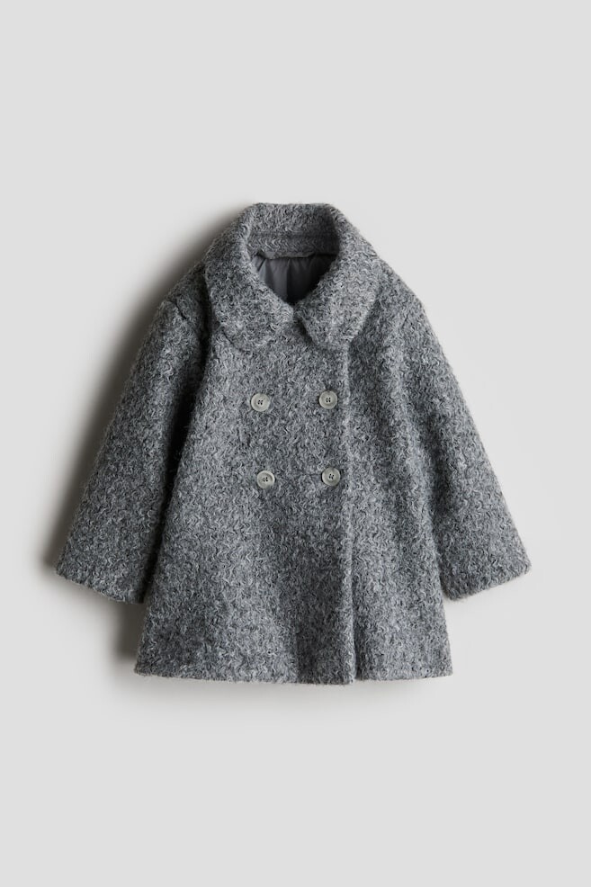 

Пушистое пальто H&M, серый