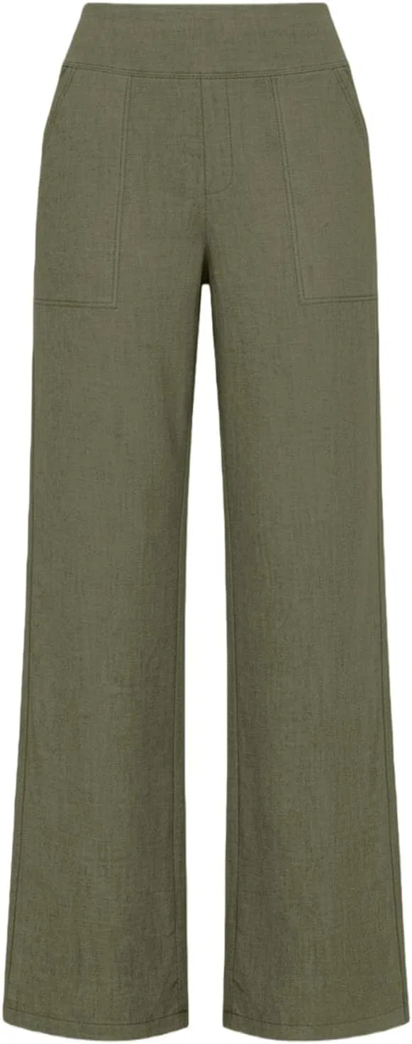 Штаны для активного отдыха, широкие, из льна, бренд Generic, B-army Green — фото 4