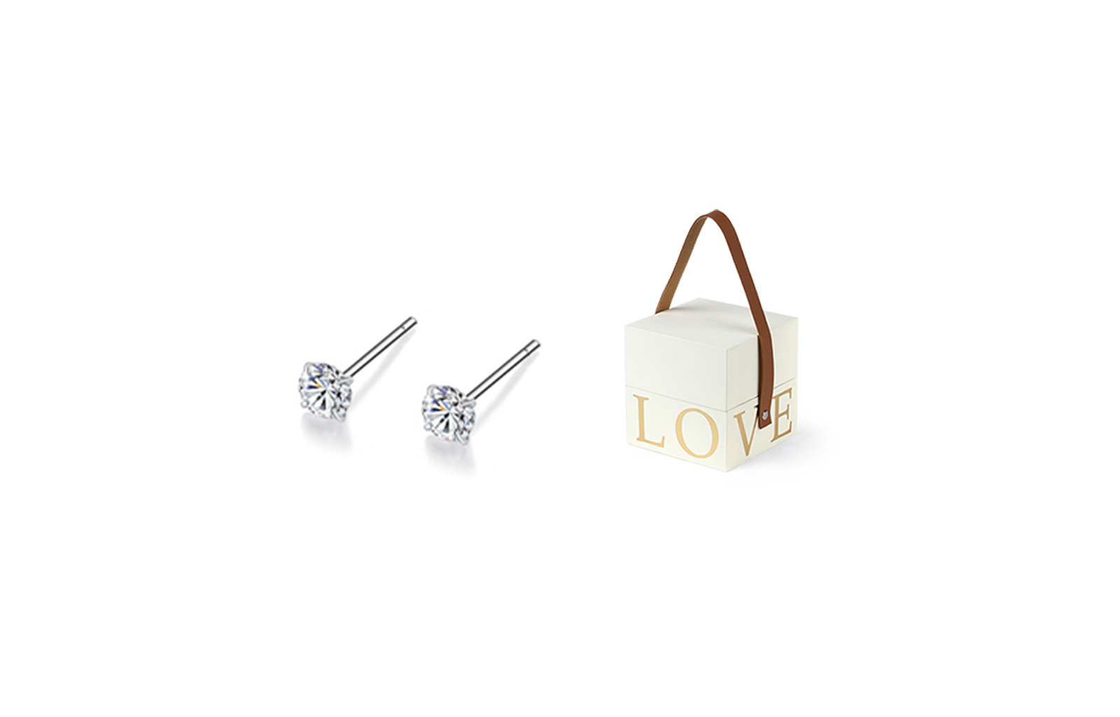 

MISS TOOYA Серьги-гвоздики из стерлингового серебра для женщин