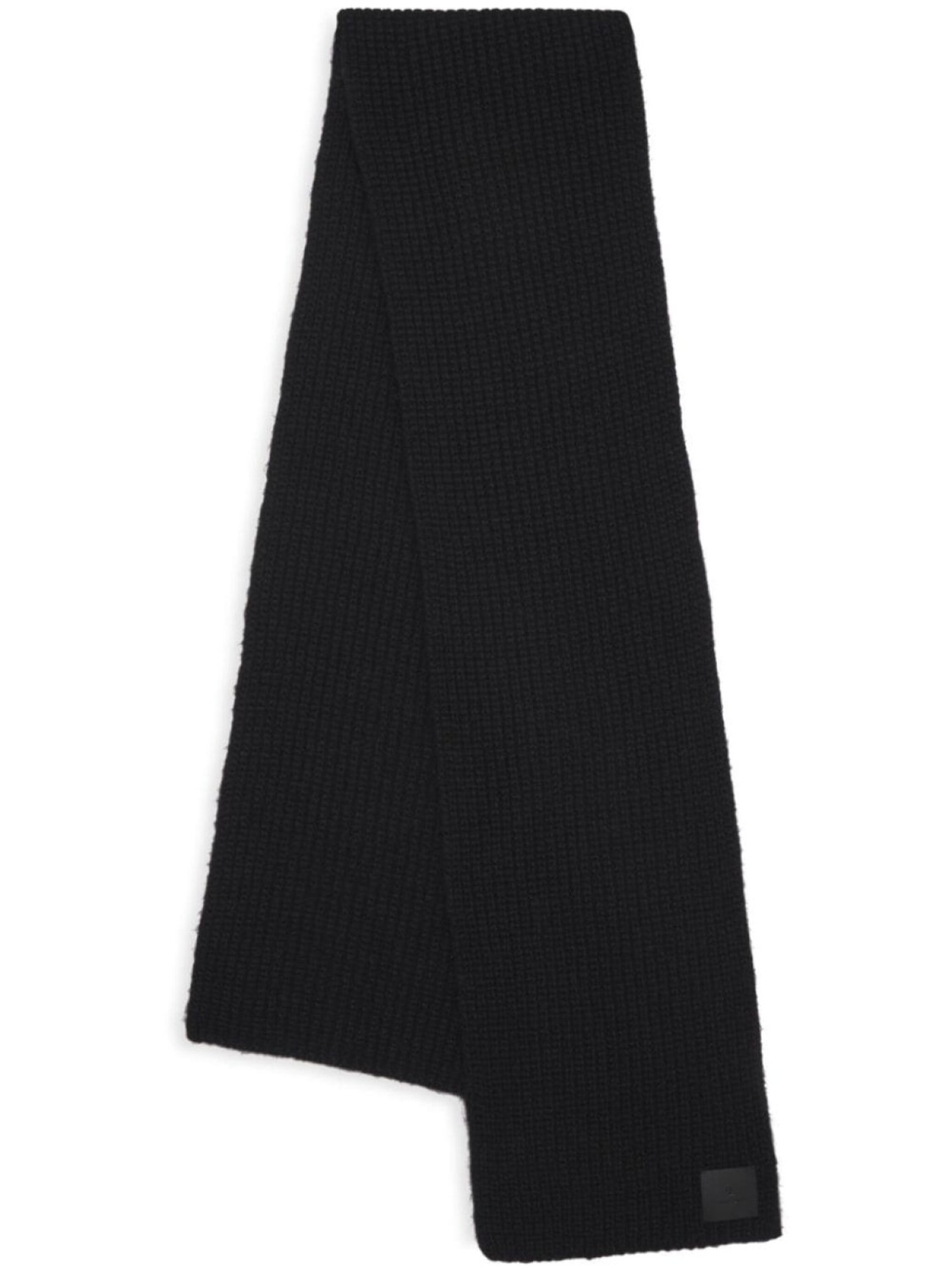 

ANINE BING Hannah logo-patch scarf, черный