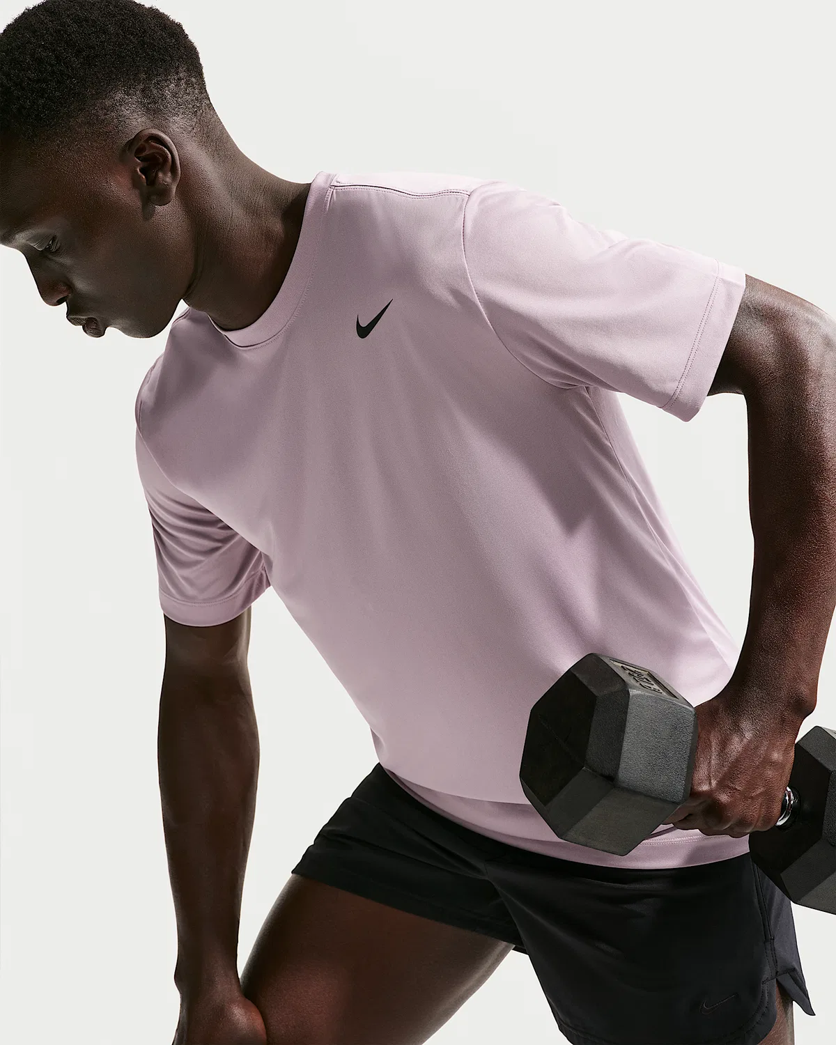 Мужская фитнес-футболка Nike Dri-FIT Legend, Light Violet Ore/Black — фото 3